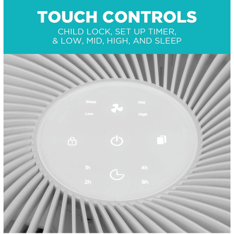 Black + Decker Tabletop Air Purifier with HEPA filter & Reviews Wayfair